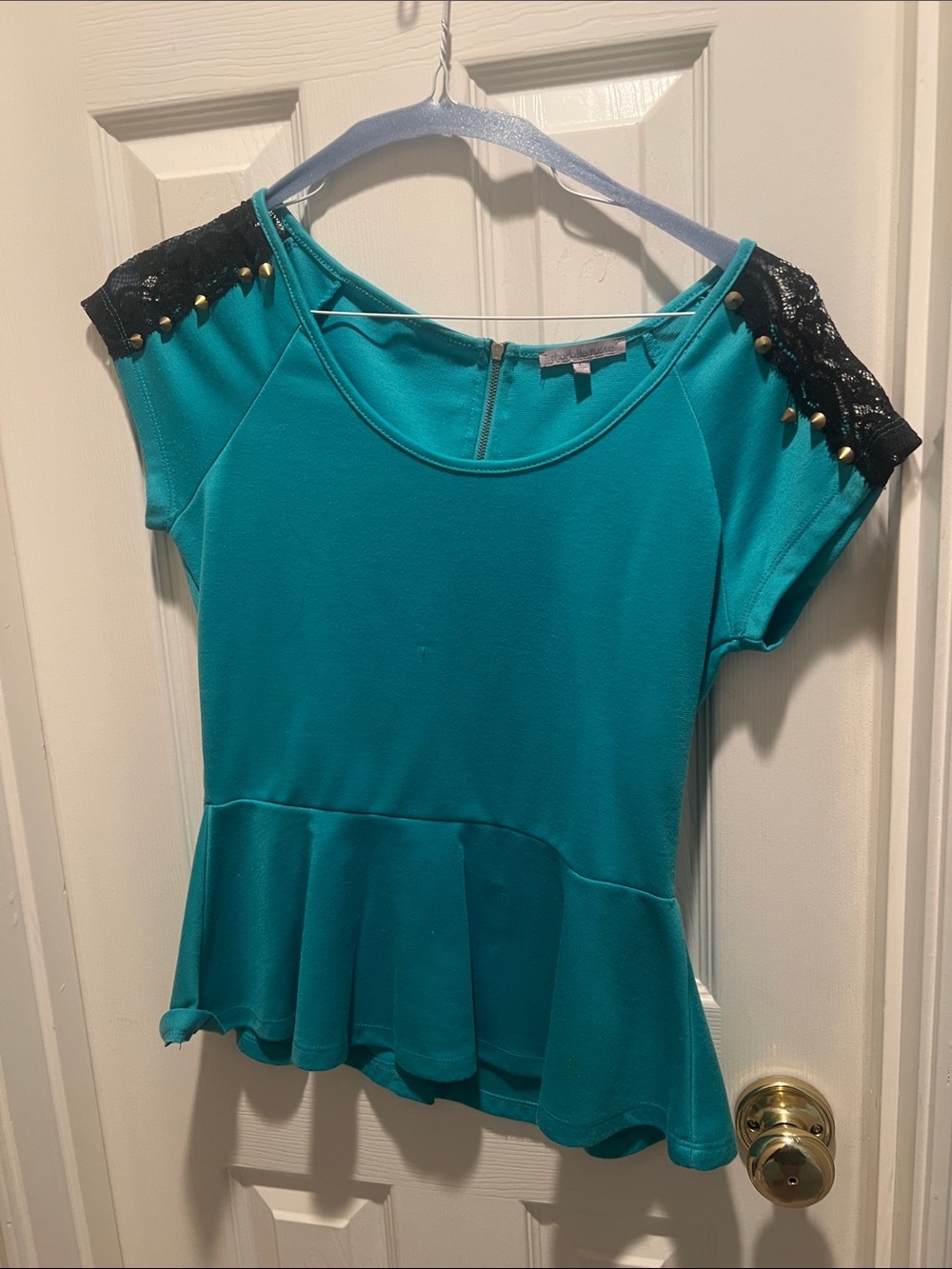 Charlotte Russe Teal Crew Neck Sweater
